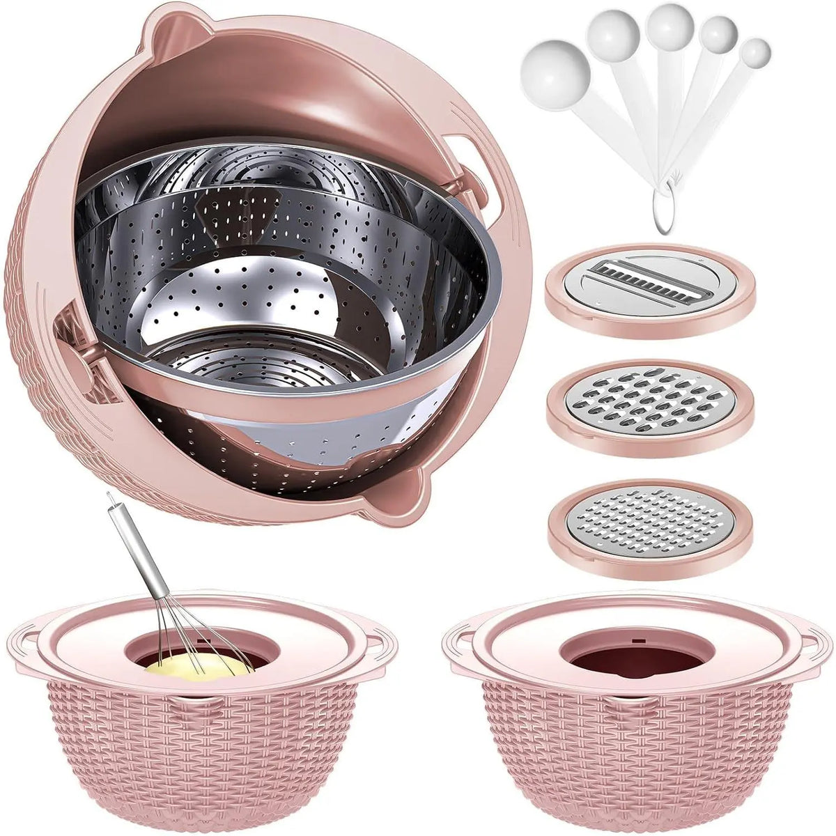 Over the Sink Colander - Strainers and Colanders - Sink Strainer Basket - Expandable Fine Mesh Strainer with Rubber Grip for Veggie, Fruits, Pasta,  Kitchen Essentials (9.5W x 13.4-21.3L x 3.3H)