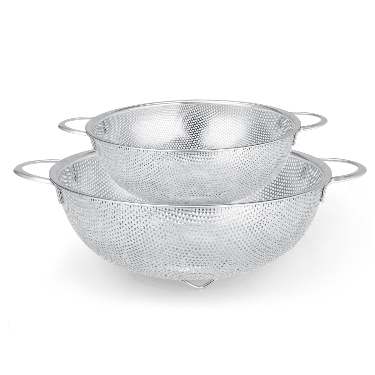 Gulex Colander Stainless Steel 3-Quart with Base, Strainer for Kitchen Food