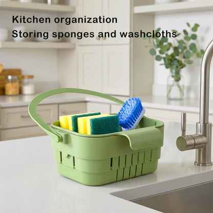 Kitchen Foldable Hanging Sink Drain Basket - Faucet Hanging Strainer Basket