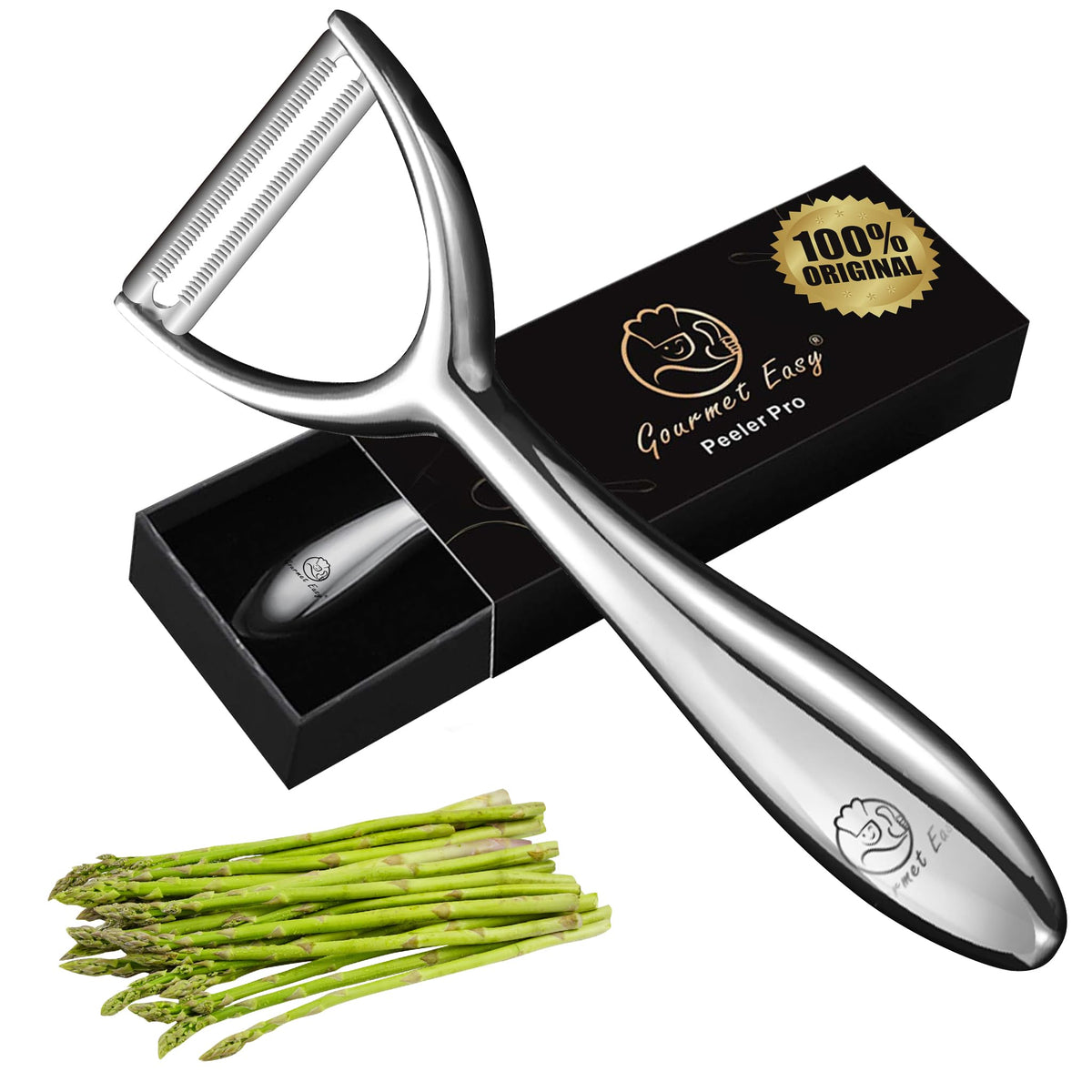 Gourmet Easy Vegetable Peeler Ultra Sharp Stainless Steel Blade (I Peeler)