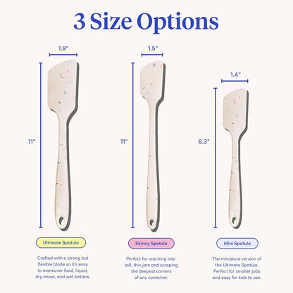 GIR: Get It Right Silicone Kitchen Spatula - Non-toxic Cooking Utensils for Nonstick Cookware, Cooking and Baking, Skinny - 11IN - Sprinkles