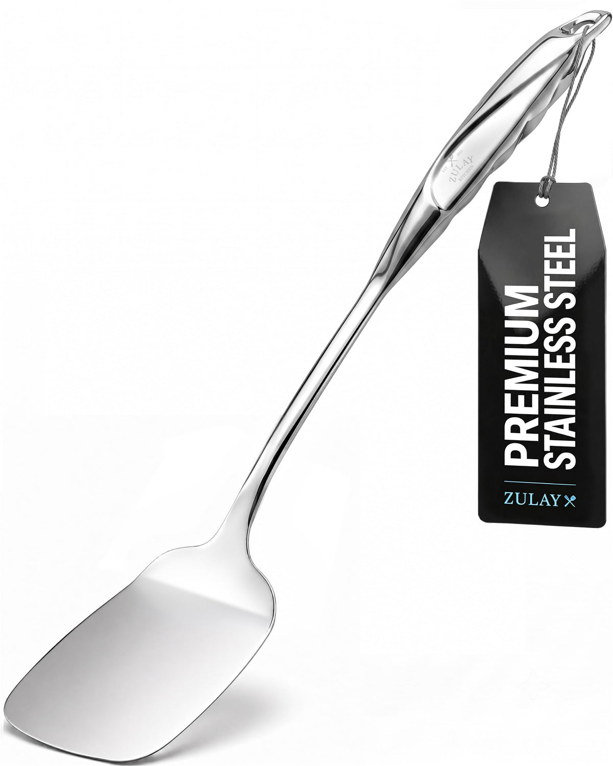 Zulay Kitchen Premium Soup Ladle - 12" Stainless Steel with Non-Slip Silicone Handle