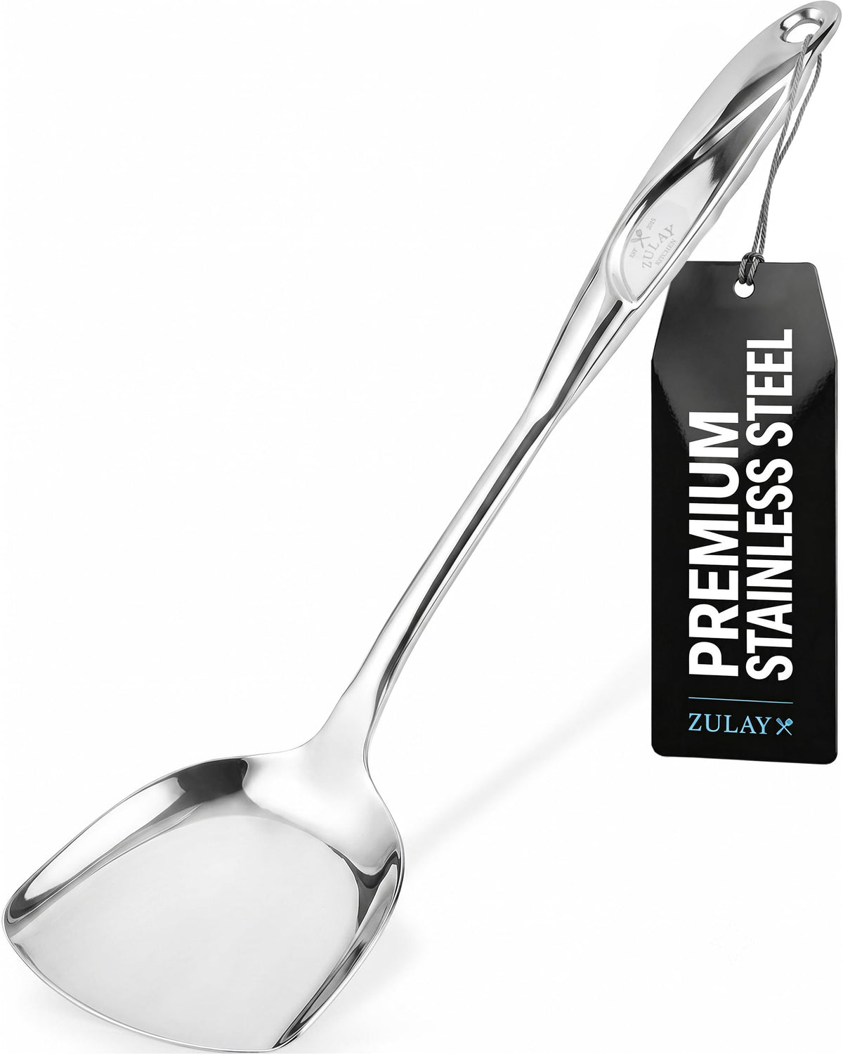 Zulay Kitchen Premium Soup Ladle - 12" Stainless Steel with Non-Slip Silicone Handle