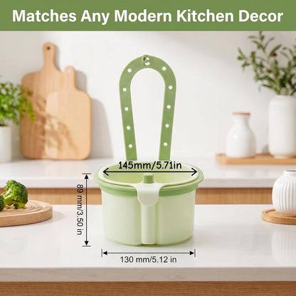 Kitchen Hanging Sink Drain Basket, Sink Drain Strainer Self Cleaning Faucet Hanging Filter Basket, Multifunctional Kitchen Sink Strainer Press Automatic Dumping Basket