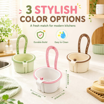 2Pcs 2026 New Cactus Kitchen Sink Strainer Basket, Hanging Sink Drain Basket, Multifunctional Hanging Sink Drain Basket, Household Kitchen Sink Food Waste Filter Basket, Green + Pink