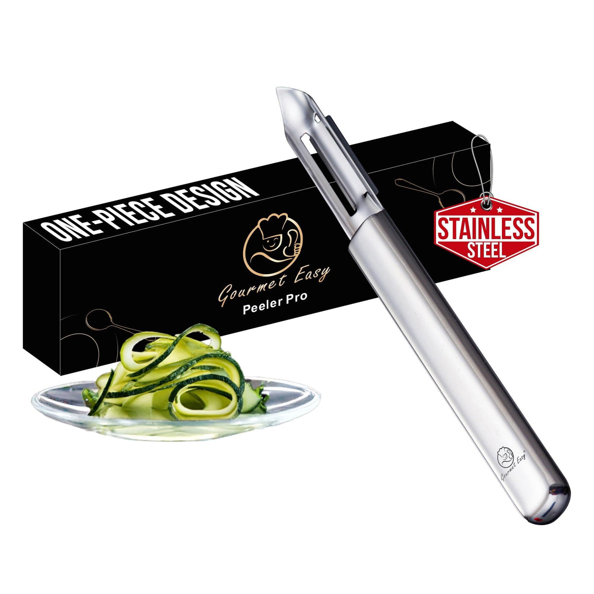 Gourmet Easy Vegetable Peeler Ultra Sharp Stainless Steel Blade (I Peeler)