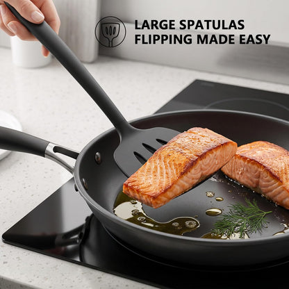 Coukre 3 Pack Silicone Spatula Set, Heat Resistant to 500°F, BPA-Free