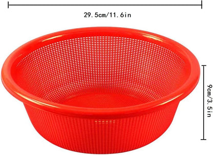 8 pcs Plastic Wash Basket Round Perforated Colander Wash Vegetables and Fruits Drain Cooked Pasta Kitchen Essentials Food Strainer Basket Strainer Kitchen Blue pink green red