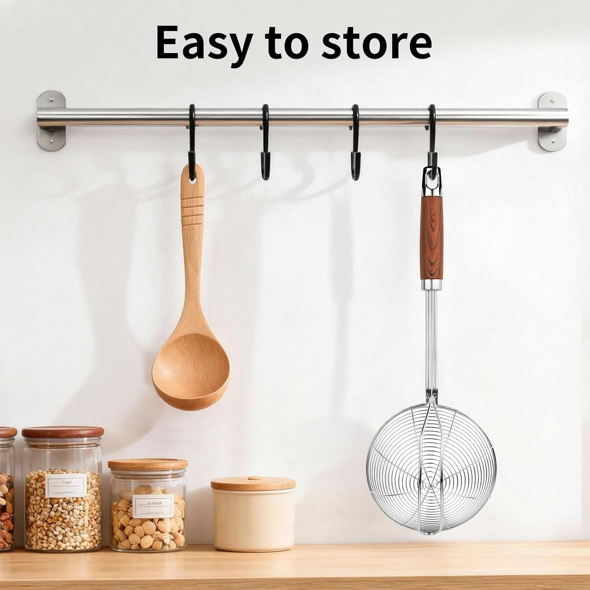 ChefBee 5.3" Stainless Steel Spider Strainer for Frying & Pasta