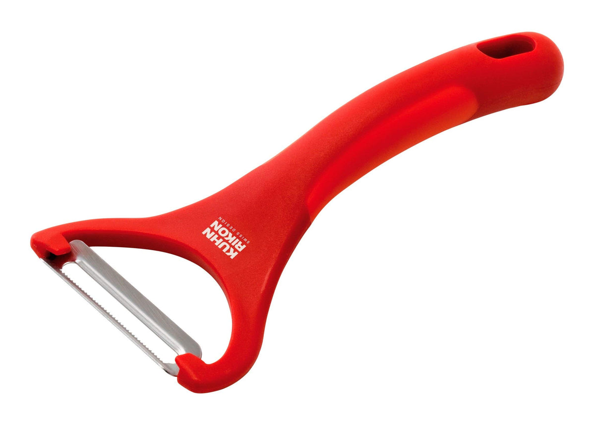 Kuhn Rikon Piranha Y Peeler with Serrated Stainless Steel Blade, Green, 6.25 inches