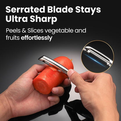 Gourmet Easy Vegetable Peeler Ultra Sharp Stainless Steel Blade (I Peeler)