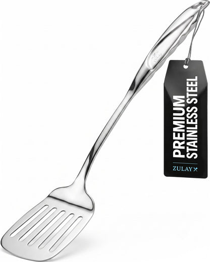 Zulay Kitchen Premium Soup Ladle - 12" Stainless Steel with Non-Slip Silicone Handle