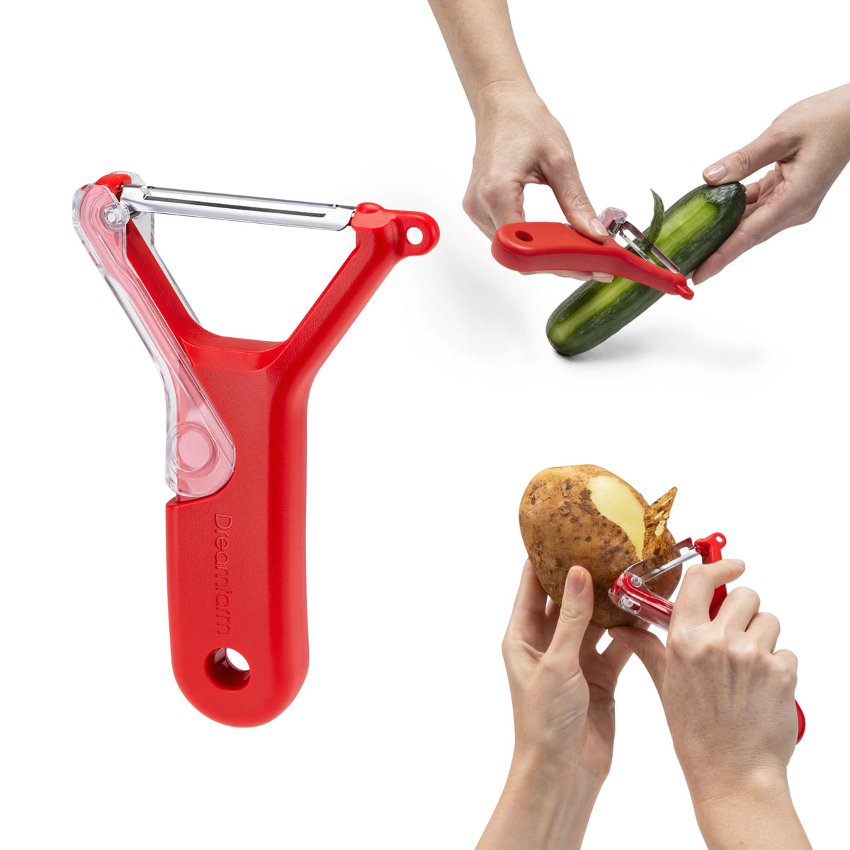 Dreamfarm Sharple Self-Sharpening Vegetable Peeler - Red