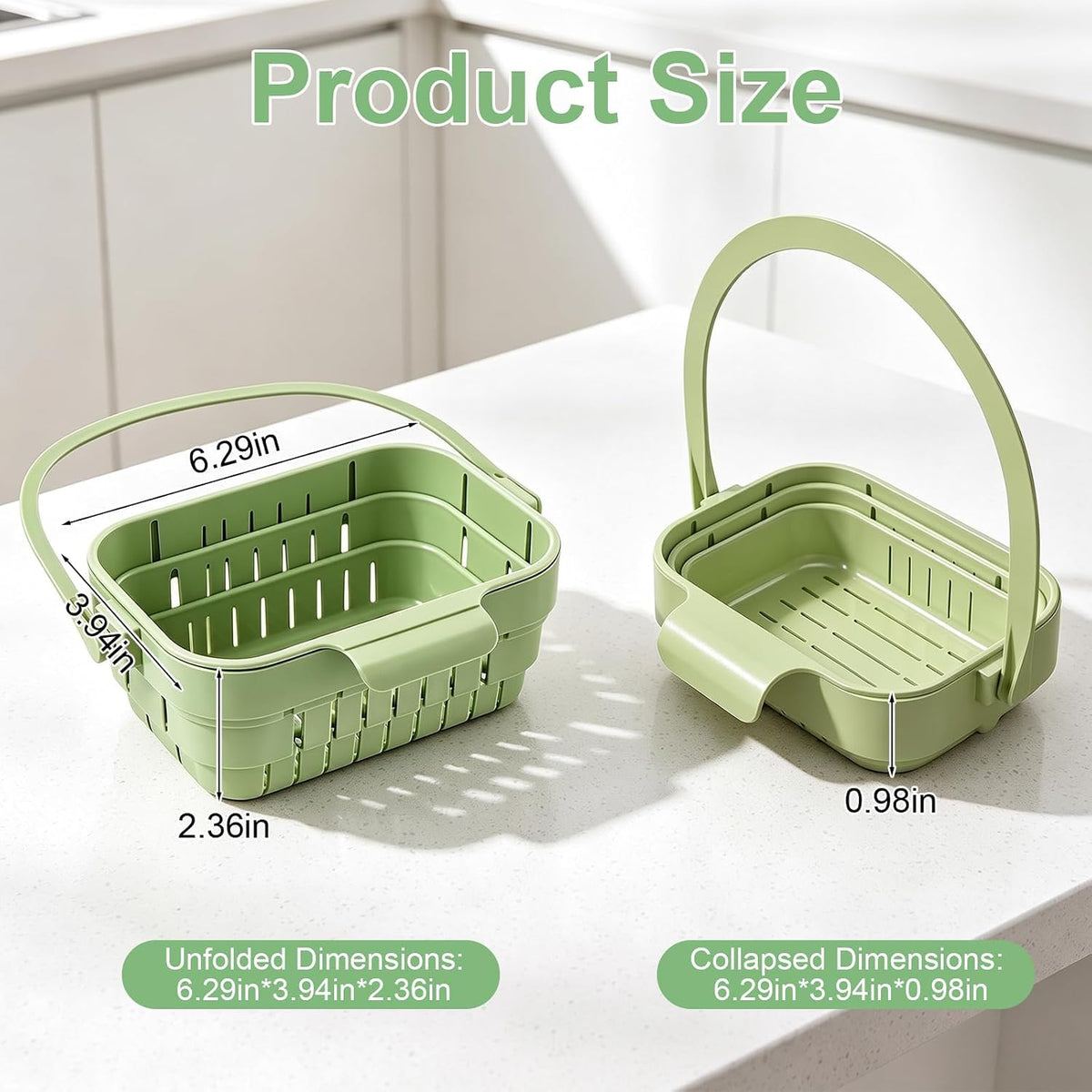 Hanging Sink Drain Basket For Kitchen, Foldable Stretchable Colander