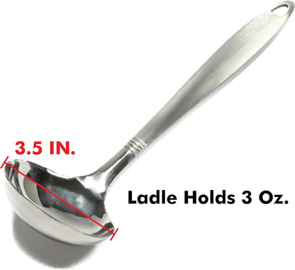 Chef Craft Select Cooking Ladle, 11.5 inch, Stainless Steel