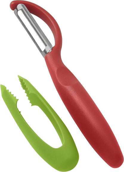 Kuhn Rikon Serrated Piranha “Swivel” Peeler 7.25” Green