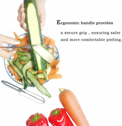 2PCS Stainless Steel Vegetable & Potato Peeler Sharp Blade Dual Handed