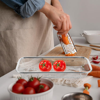 Ciieeo Thickened Drain Basket 12.20X4.72X2.16In Kitchen Colander for Fruit and Vegetable Washing Draining and Storage Multi-Purpose Sink Basket