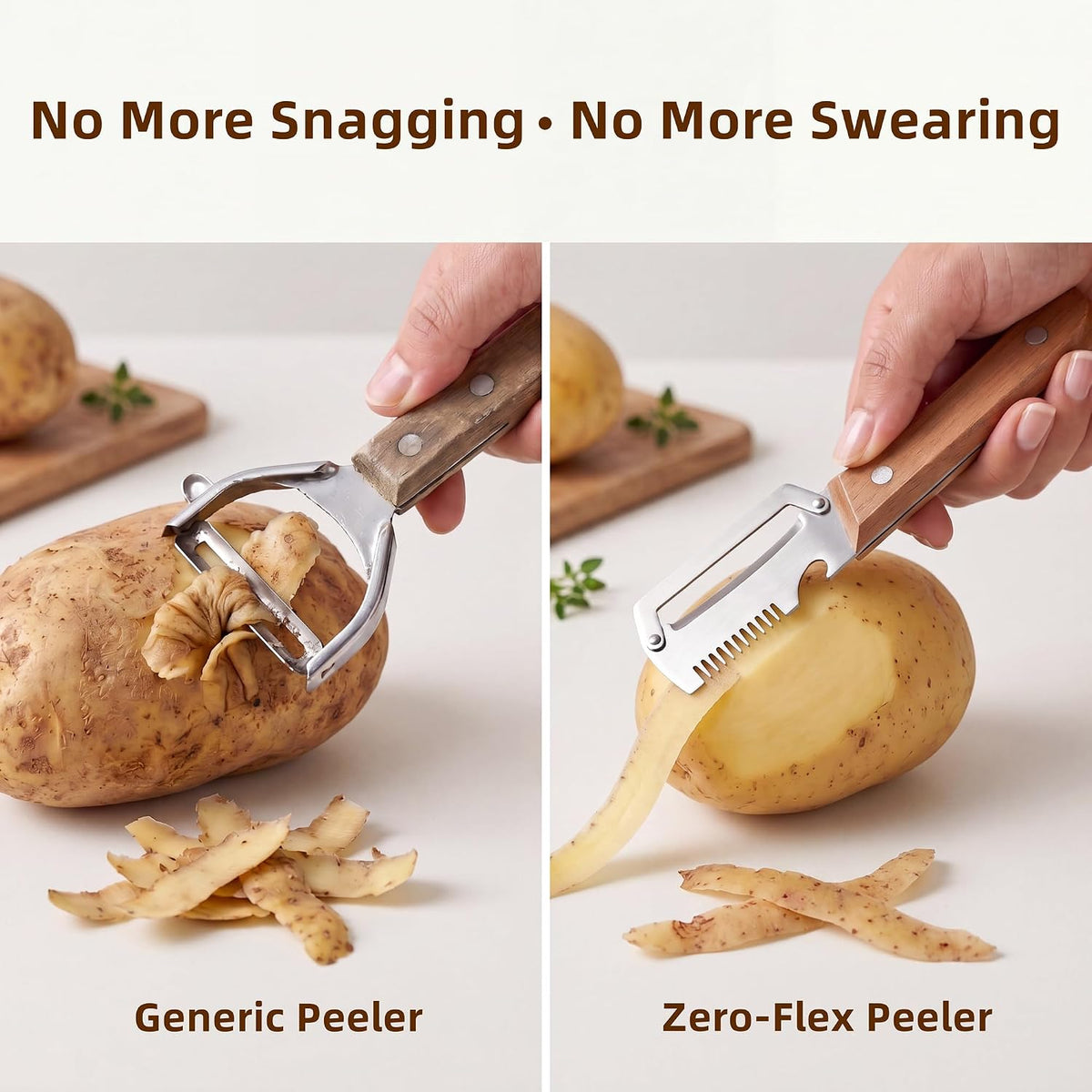 3-in-1 Vegetable Peeler, Julienne & Opener – Steel Blade, Wood Handle（Z1）
