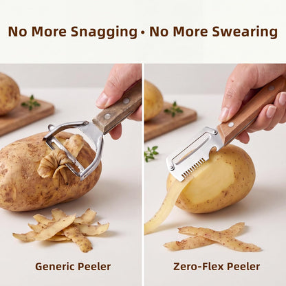 3-in-1 Vegetable Peeler, Julienne & Opener – Steel Blade, Wood Handle（Z1）
