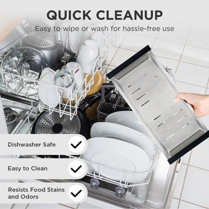 SANYCASA Stainless Steel Colander for Workstation Kitchen Sink, 304 Heavy Duty Strainer Basket, Large Capacity Kitchen Sink Drainer for Pasta, Fruits & Vegetables, 17" x 8" x 3"