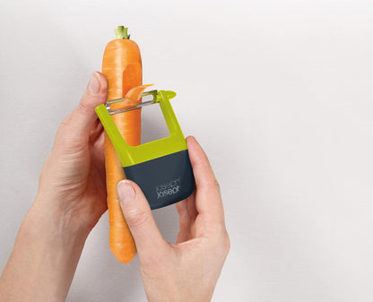 Joseph Joseph Duo Easy-Grip Straight Potato and Vegetable Kitchen Peeler, Green