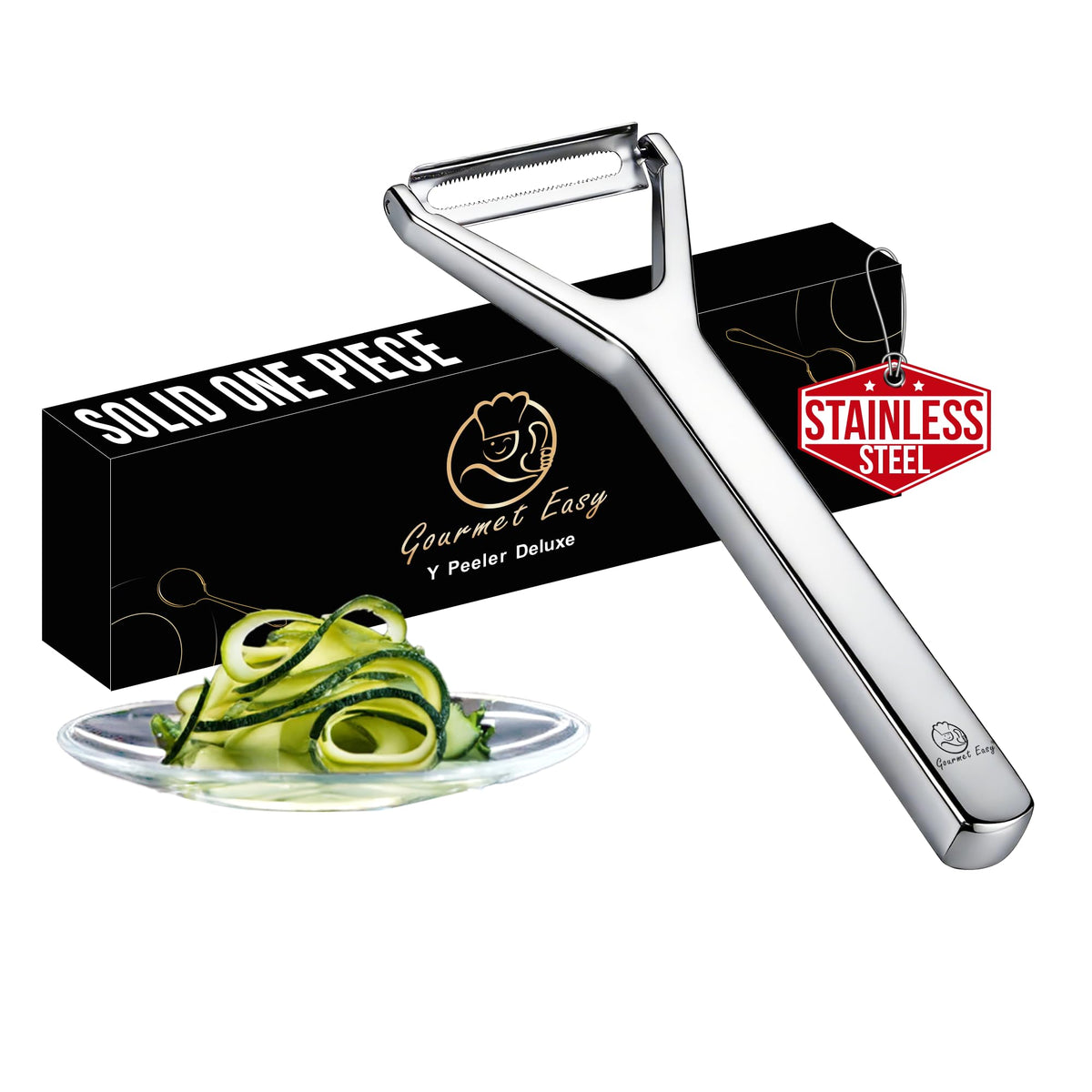 Gourmet Easy Vegetable Peeler Ultra Sharp Stainless Steel Blade (I Peeler)