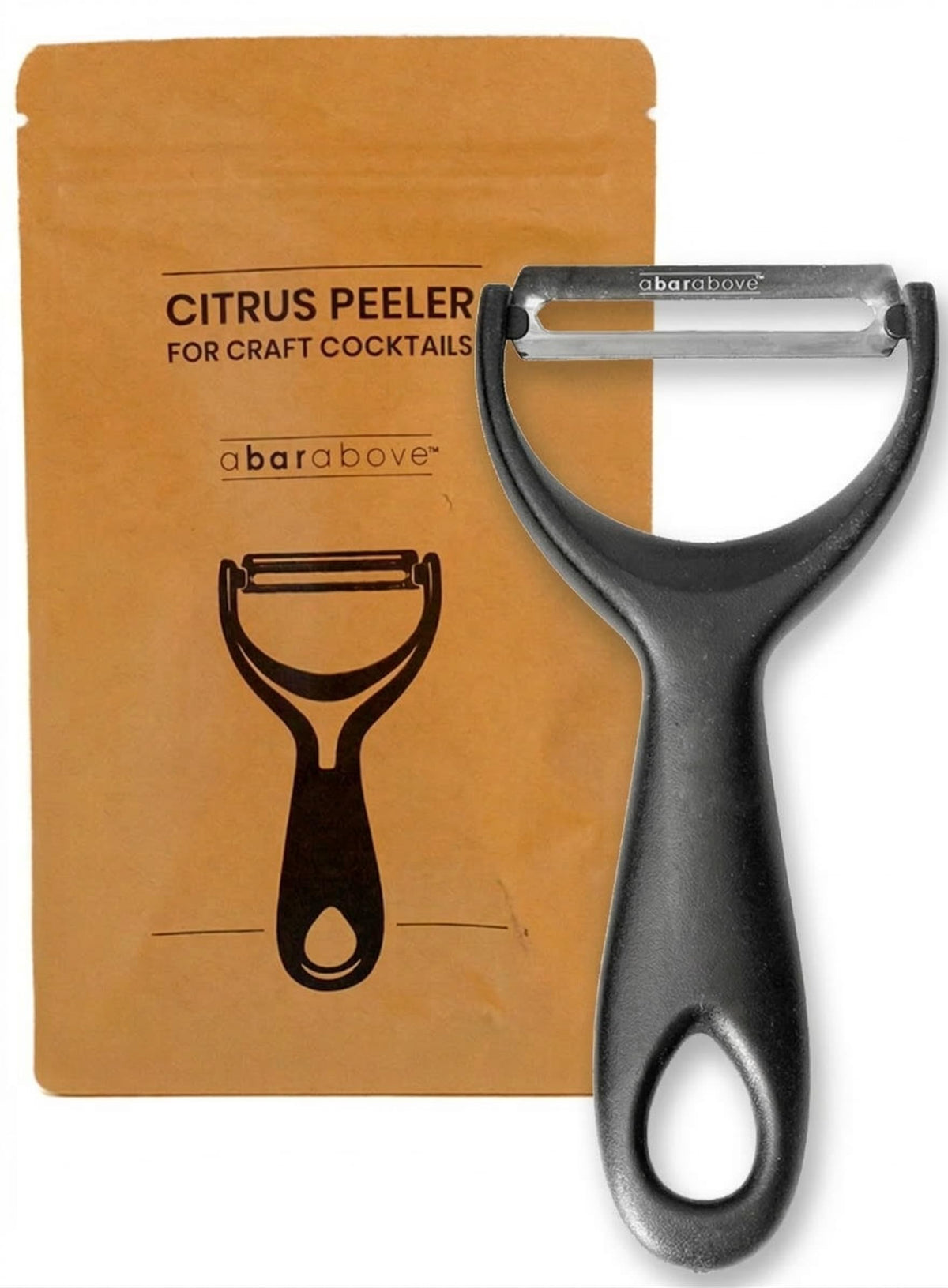 A Bar Above Citrus Peeler, Stainless Steel Fruit Peeler, Silver Finish