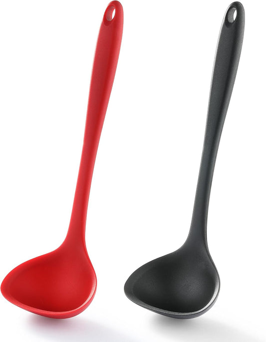 Silicone Soup Ladle Set for Cooking, Serving Sauces, Soups and Gravies