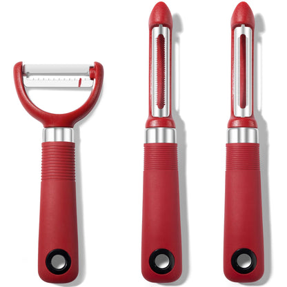 Rainspire 3-Piece Peeler Set, Premium Swivel Vegetable Peeler, Kitchen Gadgets Apple Peeler Potato Peeler Veggie Peeler Fruit Peeler, Dishwasher Safe Kitchen Accessories, Black