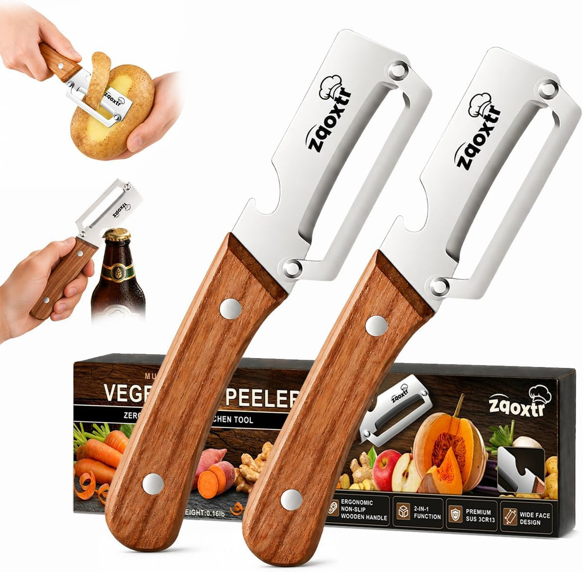 2-in-1 Multifunctional Vegetable Peeler with Bottle Opener