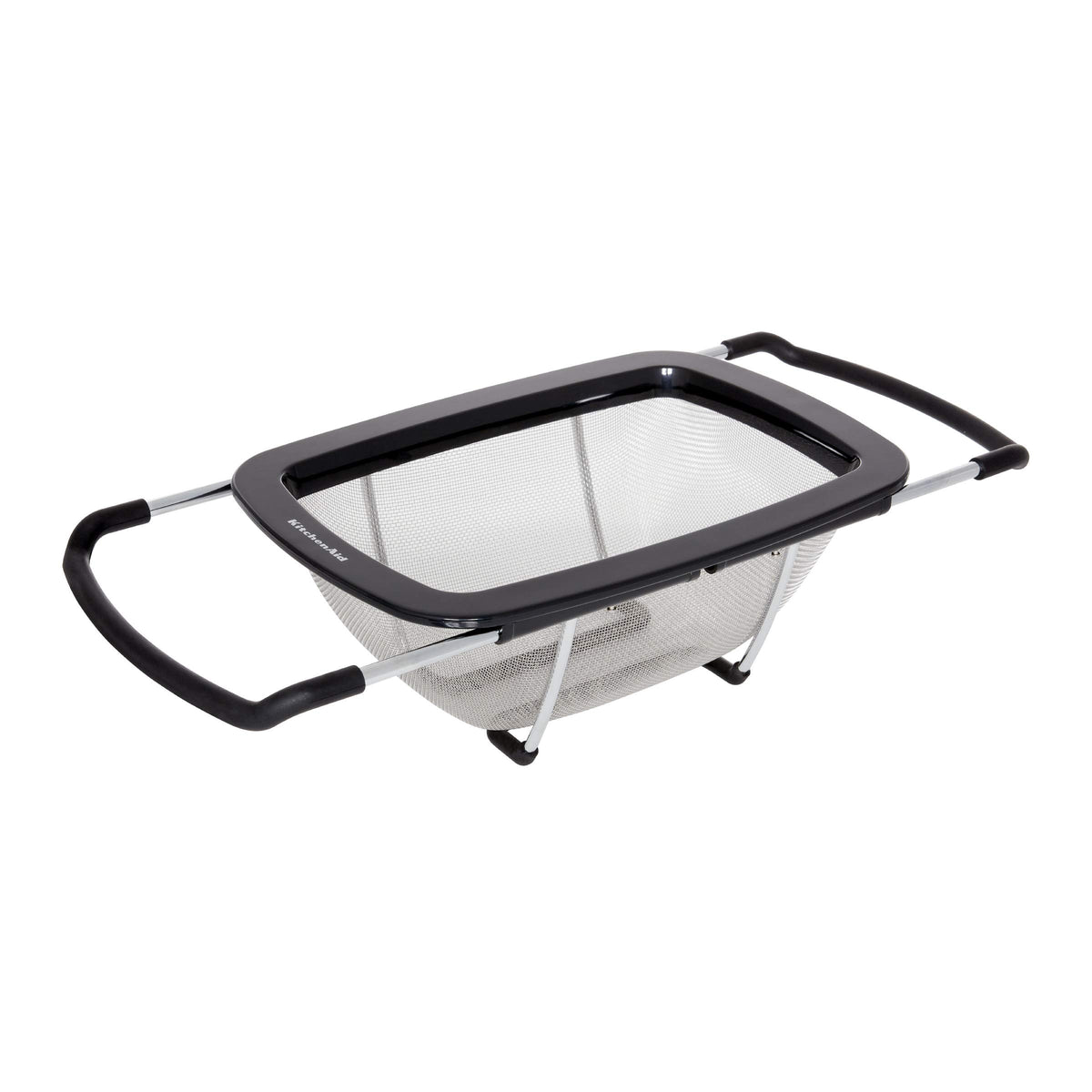 KitchenAid Expandable Stainless Steel Colander, Black