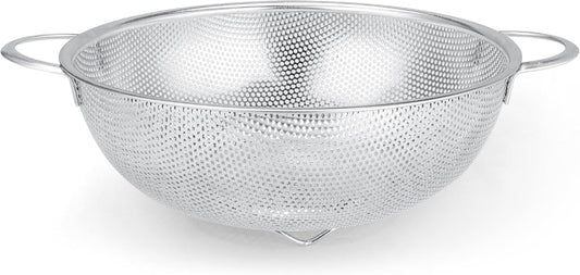 Gulex Colander Stainless Steel 3-Quart with Base, Strainer for Kitchen Food