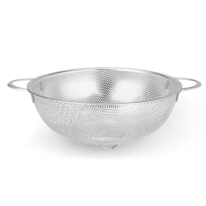 Gulex Colander Stainless Steel 3-Quart with Base, Strainer for Kitchen Food