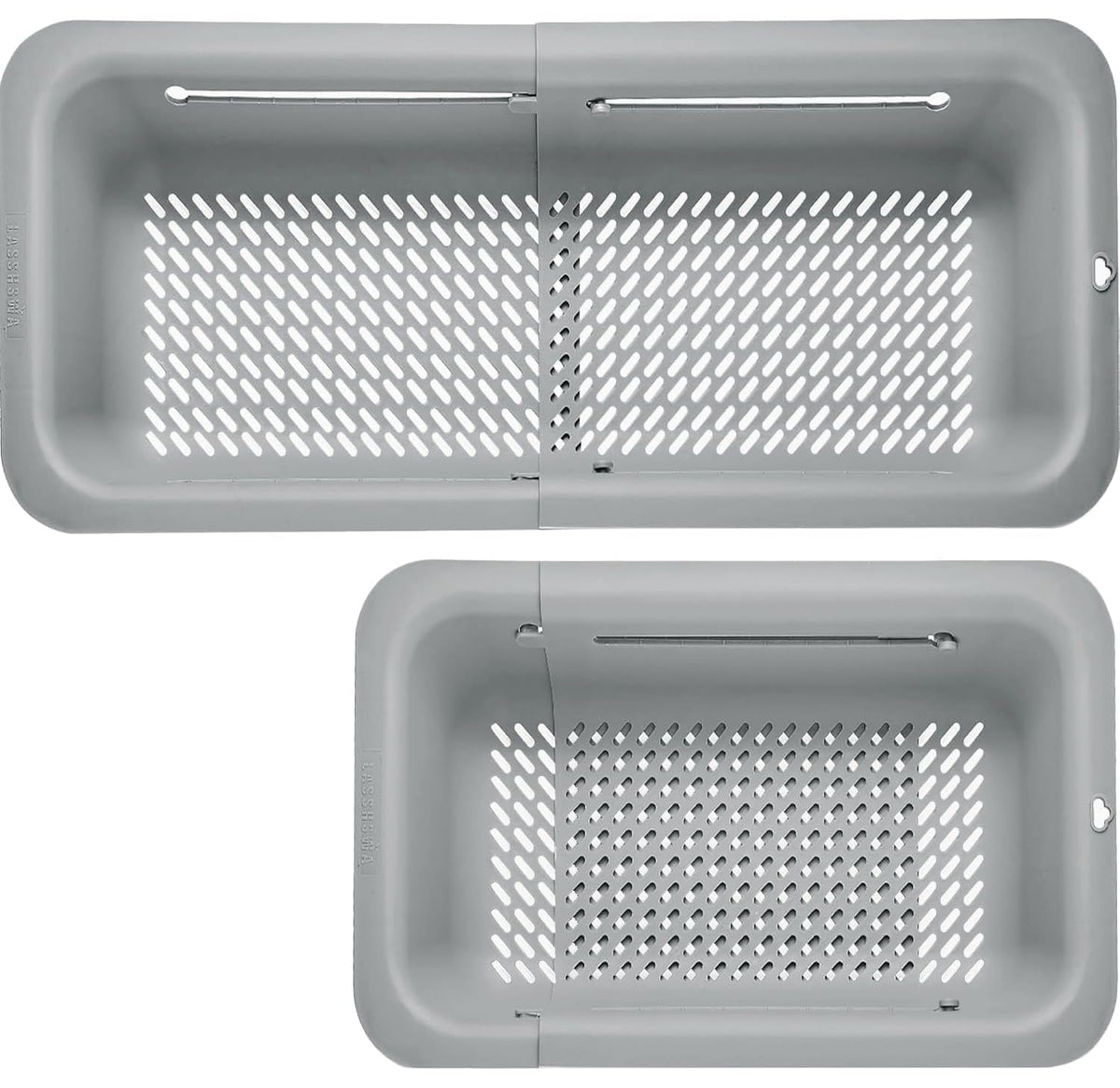 LASSHSWA Collapsible Colander for Kitchen, Over the Sink Strainer Basket for Kitchen, Fruit Pasta Food Strainer Expandable Plastic Colander BPA Free (Straw)