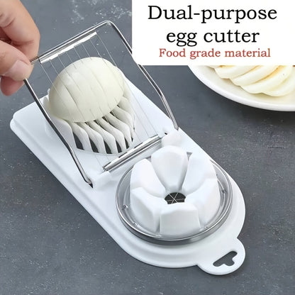 A Multifunctional Egg Slicer for Home Use, Suitable for Hard-Boiled Eggs, a 2-In-1 Cutter/Slicer/Dicer, a Kitchen Gadget