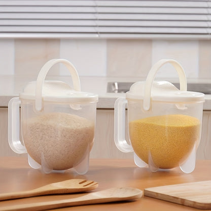 1pc Fast Automatic Rice Washing Machine, Grain Cleaning Strainer, Rice Sieve Colander Basket, Kitchen Gadgets