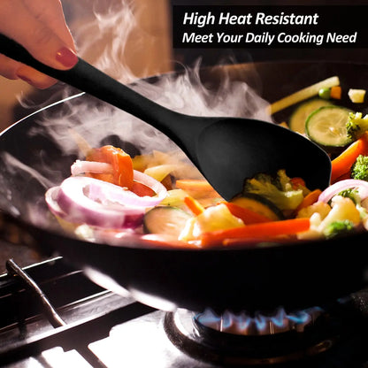 Silicone Spatula for High Heat Cooking, Durable Non-Scratch Design, Comfortable Grip, Essential Kitchen Tool, Long-Lasting Quality, Silicone Spatula Set