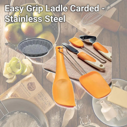 Ghidini V237 Easy Grip Stainless Steel Ladle - Carded Home Kitchen Utensil