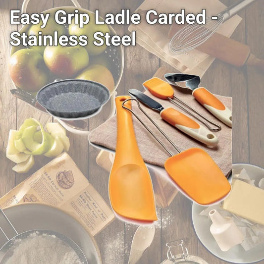 Ghidini V237 Easy Grip Stainless Steel Ladle - Carded Home Kitchen Utensil