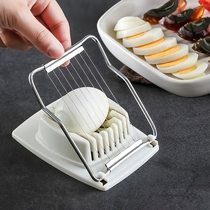 1 Egg Slicer - Stainless Steel Wire Cutter, Suitable for Kitchens And Restaurants - Easy to Slice Eggs, Fruits, And Vegetables, Kitchen Accessory