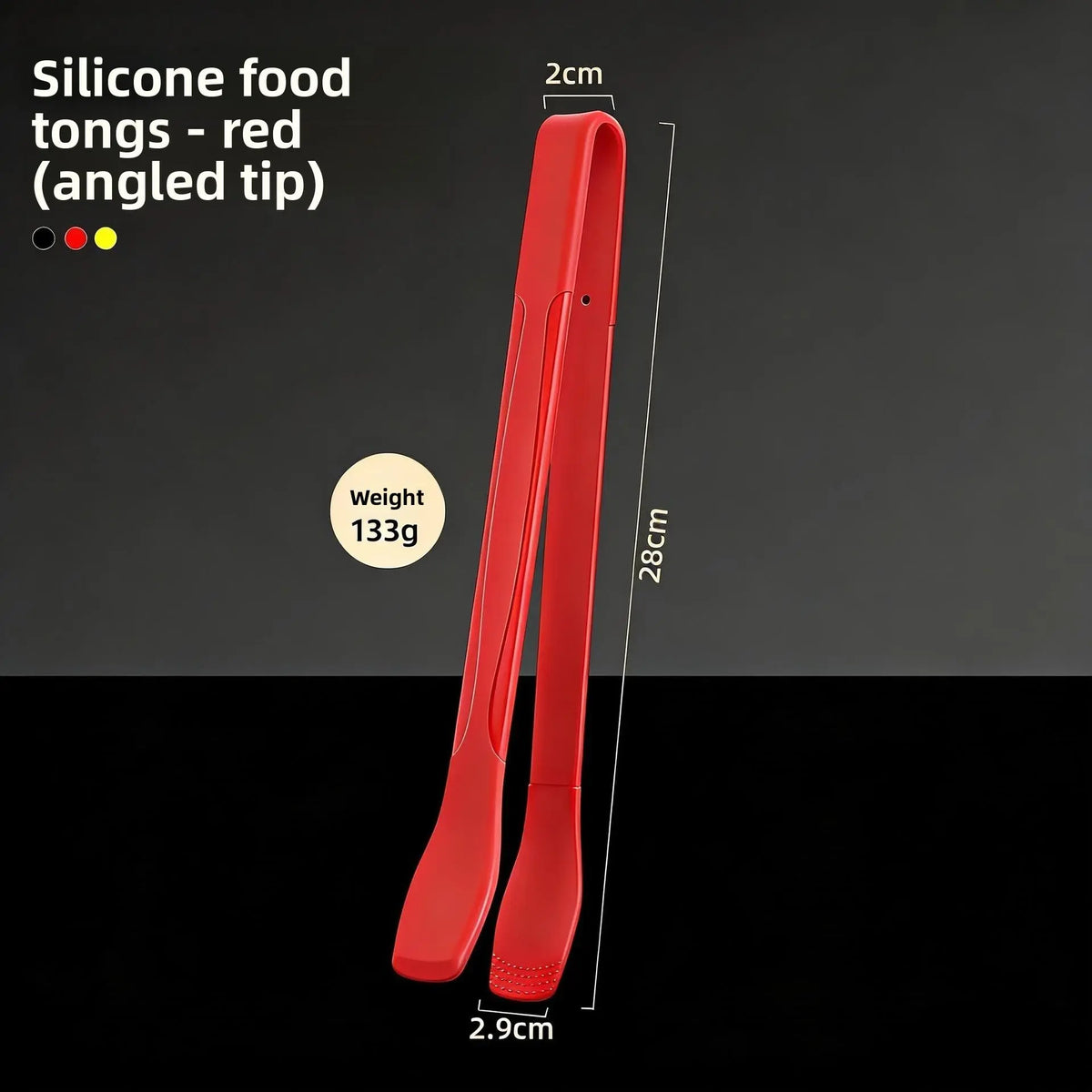 Silicone Tongs for Cooking, Stainless Steel Kitchen Tongs with Silicone Tips, Heat Resistant Lightweight Non-Scratch for Flipping Fish, Steak, Toast & Bread, Dishwasher Safe