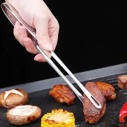 2pc Affordable Kitchen Tongs Stainless Steel Barbecue Tongs Clip BBQ Grill Meat Tongs Cooking Tweezers for Food Utensils Kitchen Tools