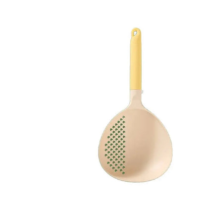 2 in 1 Long Handle Spoon Skimmer, High Temperature Resistant Integrated Large Soup Strainer Ladle for Home Kitchen Cooking