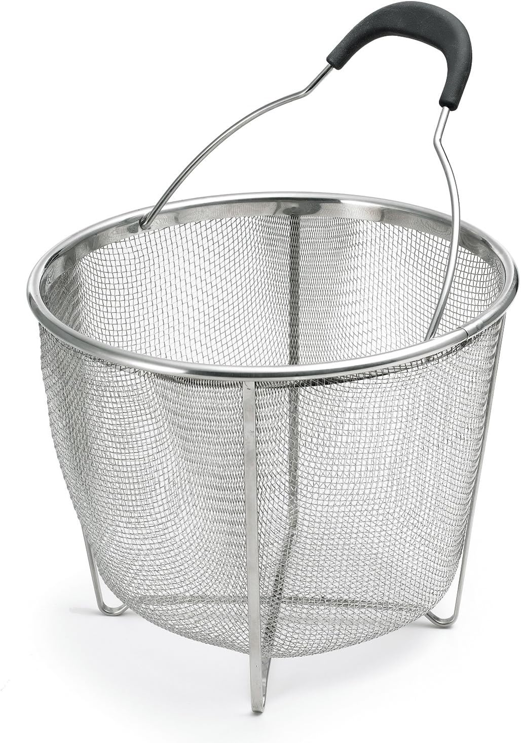 Polder 8 inch Strainer and Steamer Insert Basket, Stainless Steel, Perfect for Cooking Vegetables, Pasta and more