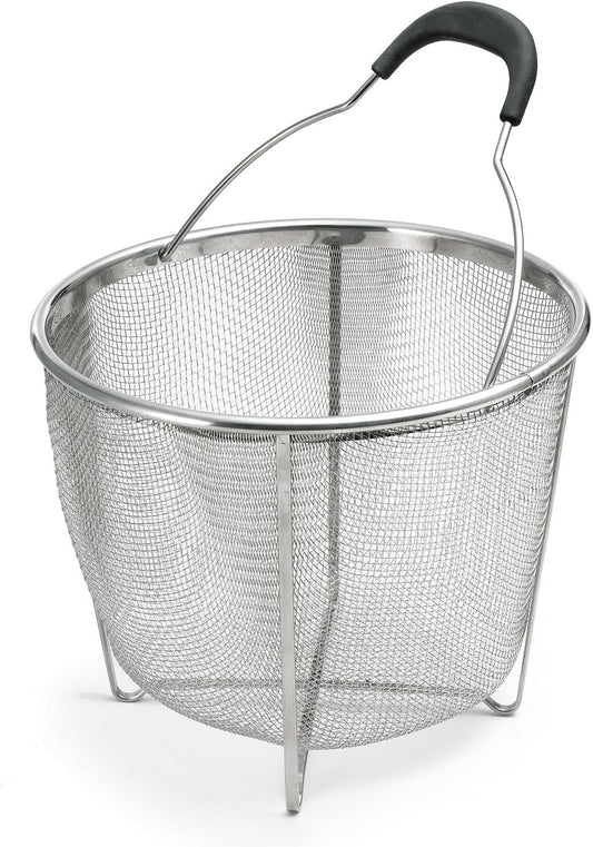 Polder 8 inch Strainer and Steamer Insert Basket, Stainless Steel, Perfect for Cooking Vegetables, Pasta and more