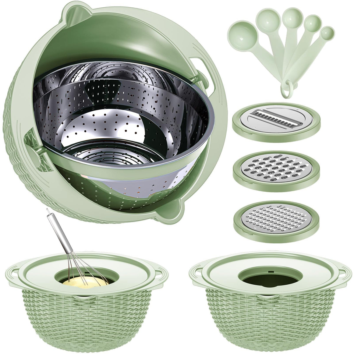 Over the Sink Colander - Strainers and Colanders - Sink Strainer Basket - Expandable Fine Mesh Strainer with Rubber Grip for Veggie, Fruits, Pasta, Home Kitchen Essentials (9.5W x 13.4-21.3L x 3.3H)