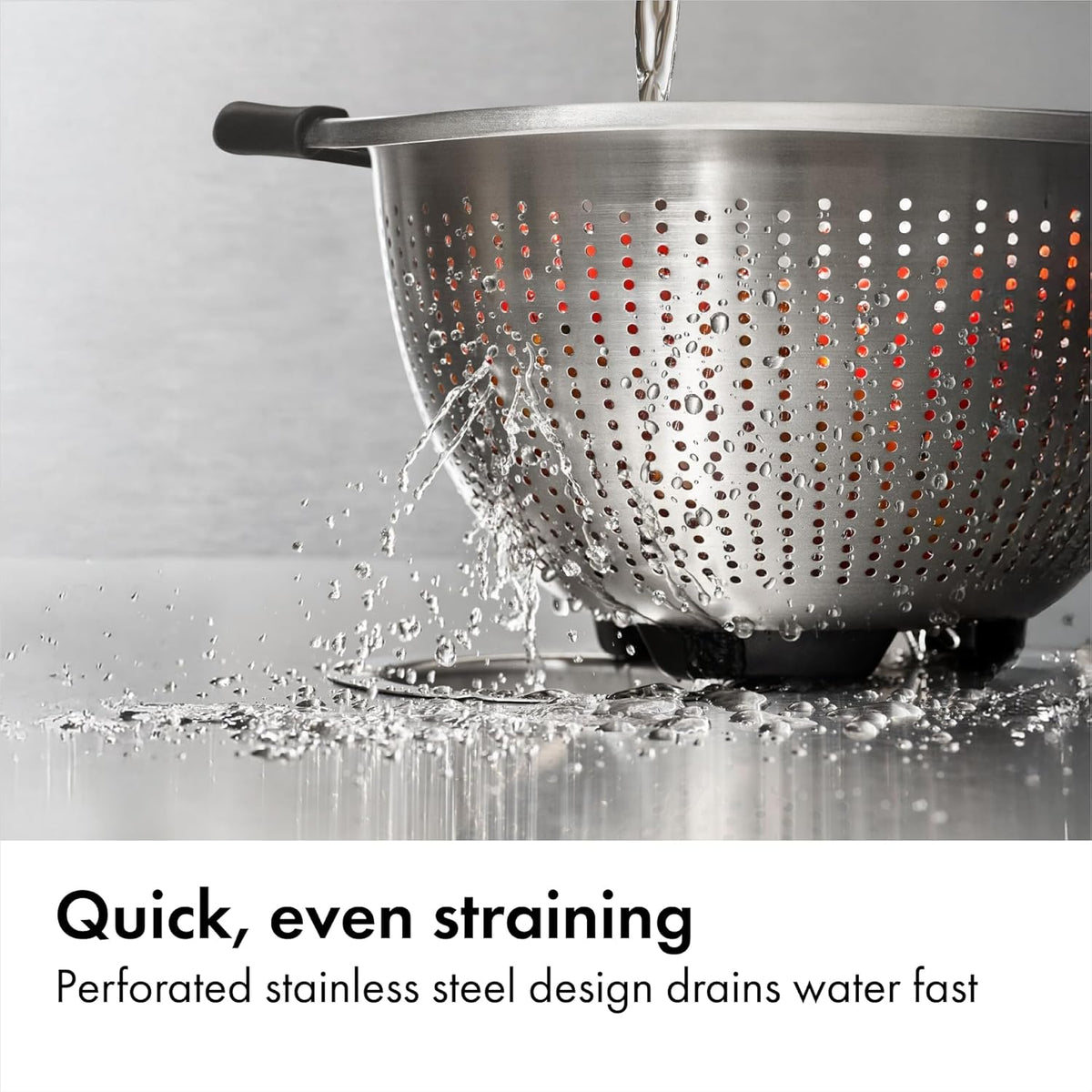 OXO Good Grips Strainer - 5 Qt Capacity, Stainless Steel