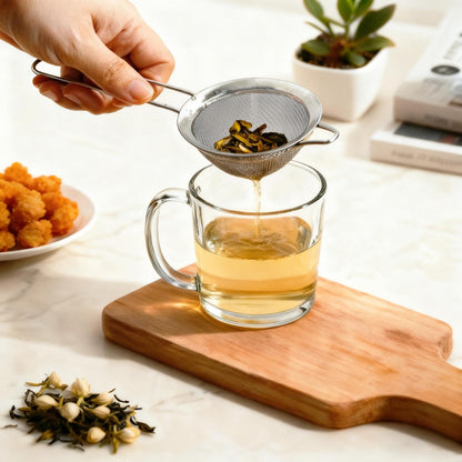 Fine Mesh Strainer Set of 3, Stainless Steel Sieve Sifters with handle, Medium Small Mini Size, Kitchen Strainers Colander Set for Sifting, Straining & Cooking(2.2"/3.9"/5.5")