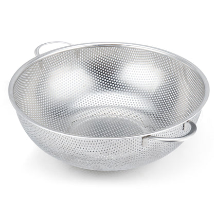 Gulex Colander Stainless Steel 3-Quart with Base, Strainer for Kitchen Food